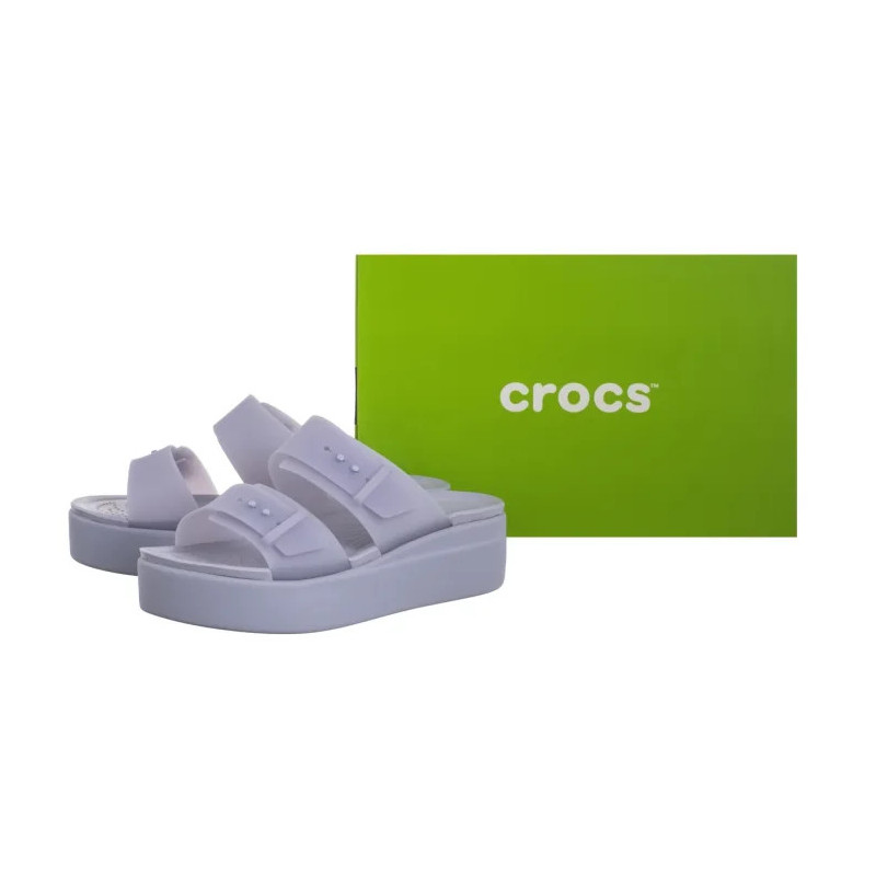 Crocs Brooklyn Buckle Frosted Low Wedge Purple Moon 210980-5BR (CR368-a) kingad