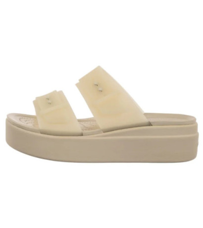 Crocs Brooklyn Buckle Frosted Low Wedge Sandstone 210980-0LH (CR368-b) kingad