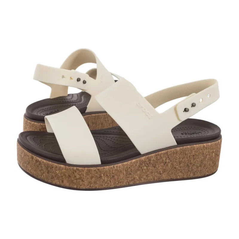 Crocs Brooklyn Cork Low Wedge Chalk 211144-0WV (CR370-b) kingad