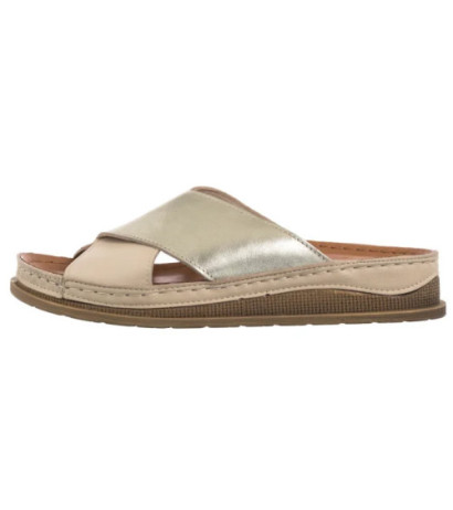 Maciejka Beżowe/Złote L4986-37/00-0 (MA1395-a) Naiste kingad/klappide klapid