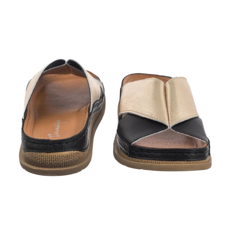 Maciejka Czarne/Złote L4986-25/00-0 (MA1395-b) Naiste kingad/klappide klapid