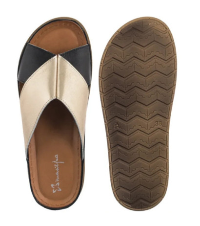 Maciejka Czarne/Złote L4986-25/00-0 (MA1395-b) Naiste kingad/klappide klapid