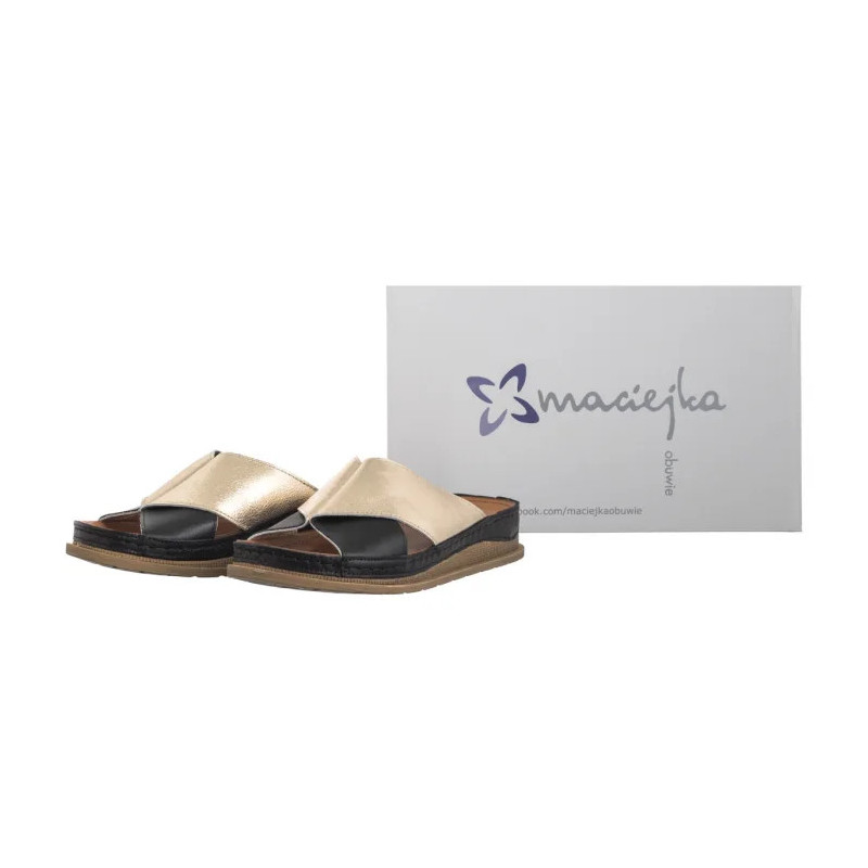 Maciejka Czarne/Złote L4986-25/00-0 (MA1395-b) Naiste kingad/klappide klapid