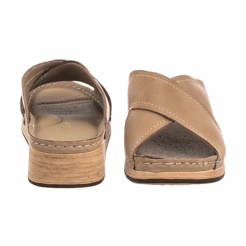 Ryłko Beżowe T1GI5___ _B52 (RY1104-a) Naiste kingad/klappide klapid