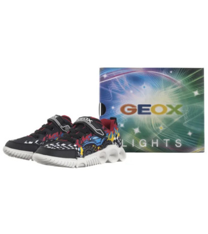 Geox J Wroom B. D -Pr.Mesh + Pr.Dbk Black/Red J55GAD 02ACE C0048 (GE205-a) spordijalatsid