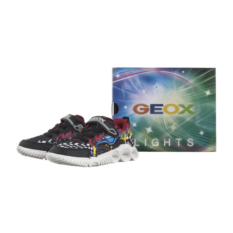 Geox J Wroom B. D -Pr.Mesh + Pr.Dbk Black/Red J55GAD 02ACE C0048 (GE205-a) spordijalatsid