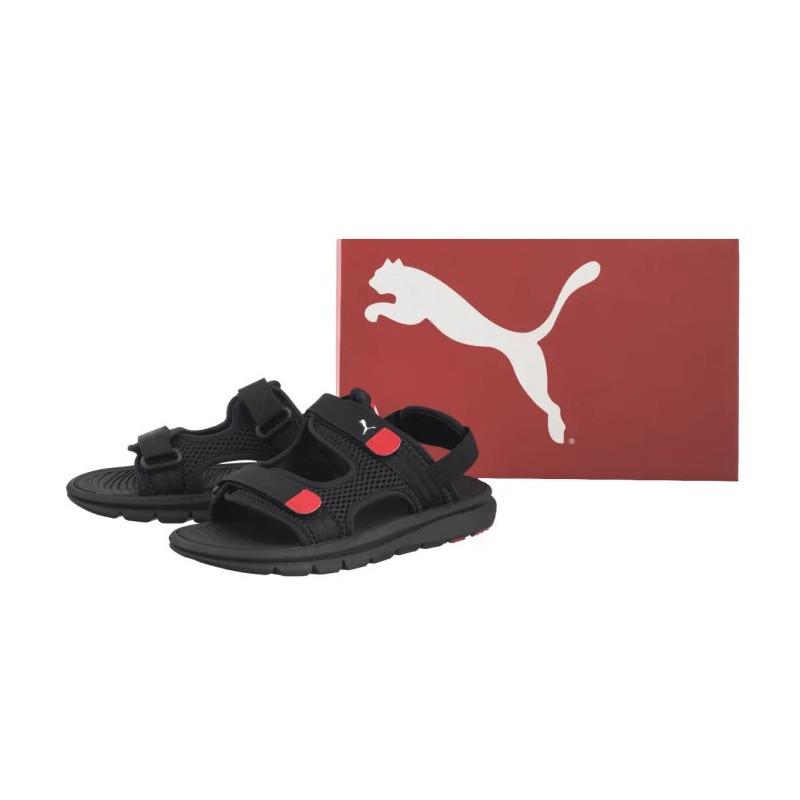 Puma Evolve Sandal Jr Puma Black-Puma White-Red 390449-01 (PU616-b) sandaalid