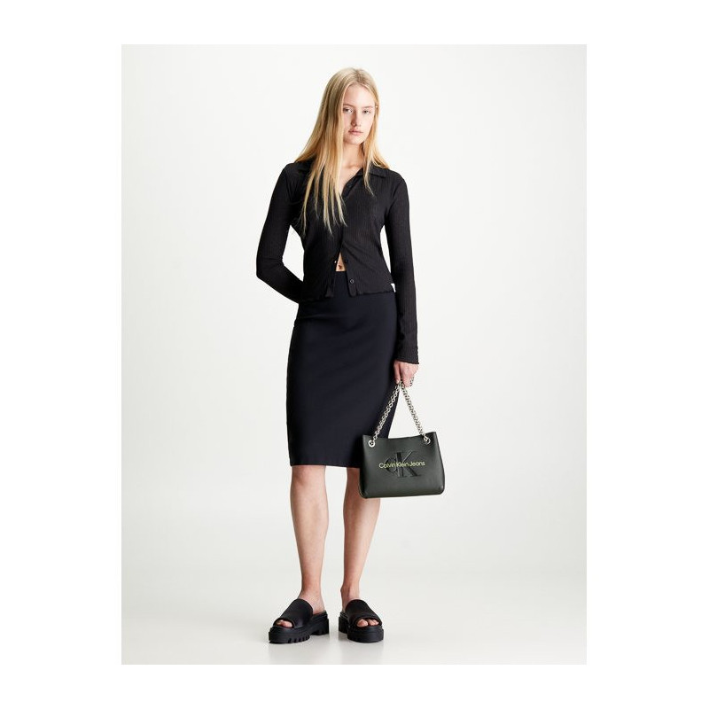 Calvin Klein Sculpted Shoulder Bag24 Mono Black/Dark Juniper K60K607831 0GX (CK424-b) käekott