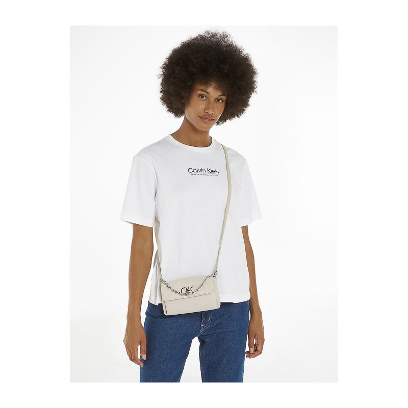 Calvin Klein Re-Lock Mini Crossbody Bag_JCQ Dk Ecru Jacquard Mono K60K611989 PC4 (CK478-a) käekott