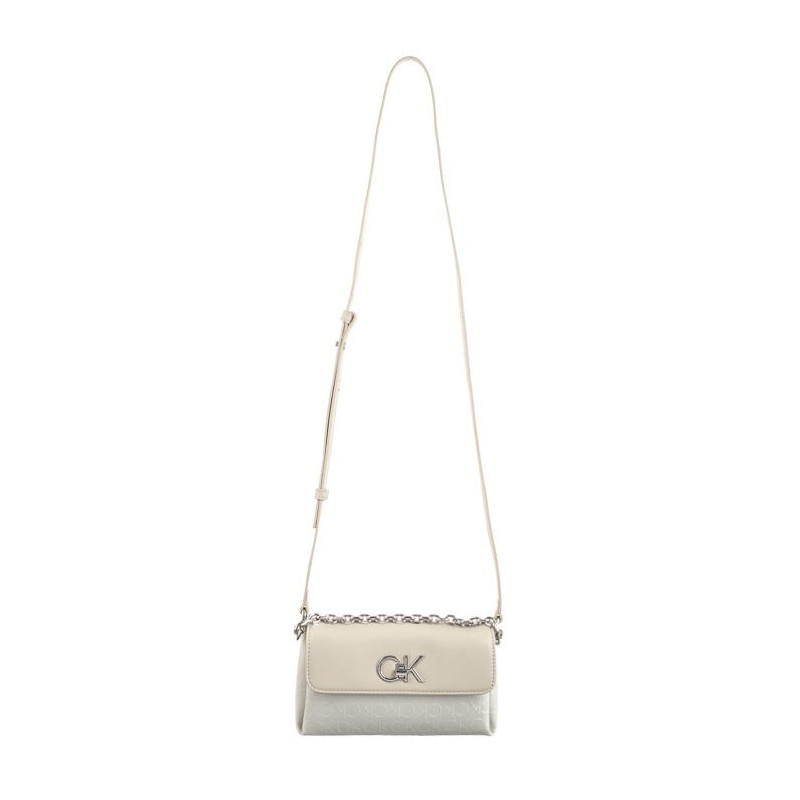 Calvin Klein Re-Lock Mini Crossbody Bag_JCQ Dk Ecru Jacquard Mono K60K611989 PC4 (CK478-a) käekott