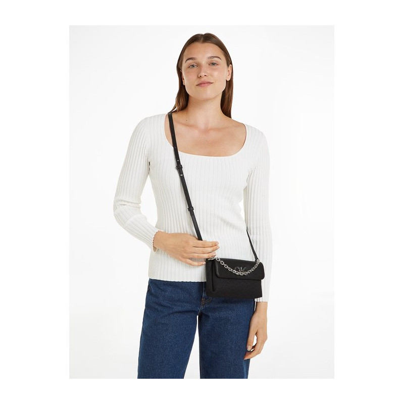 Calvin Klein Re-Lock Mini Crossbody Bag_JCQ Black Jacquard Mono K60K611989 0GK (CK478-b) käekott