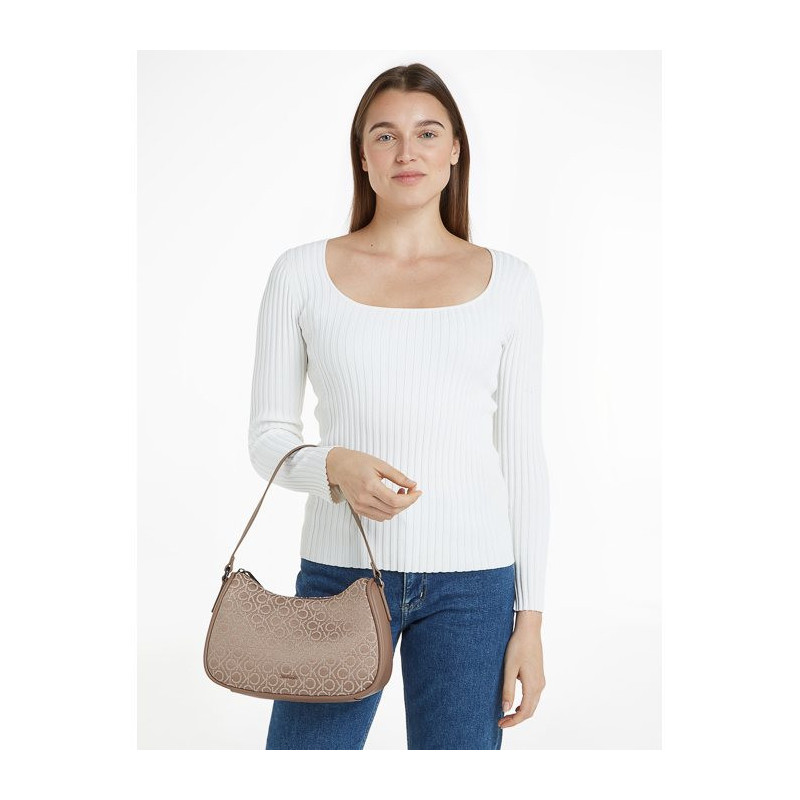 Calvin Klein CK Refine Shoulder Bag-JCQ Chanterelle Mono Jacquard K60K612333 0HE (CK525-a) käekott