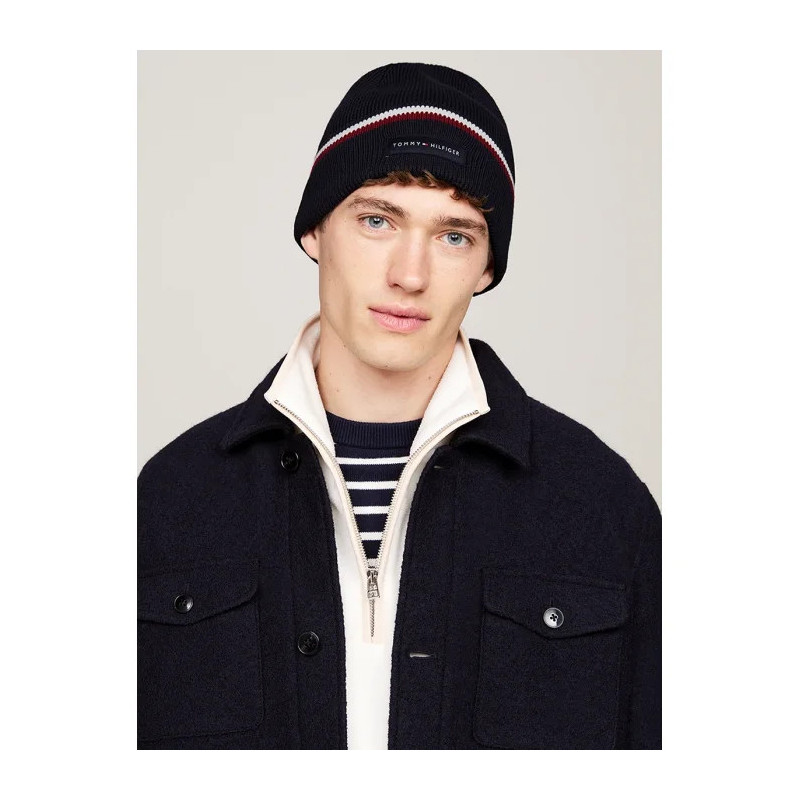 Tommy Hilfiger TH Corp Love Solid Stripe Beanie AM0AM12983 DW6 (TH1182-a) vöö