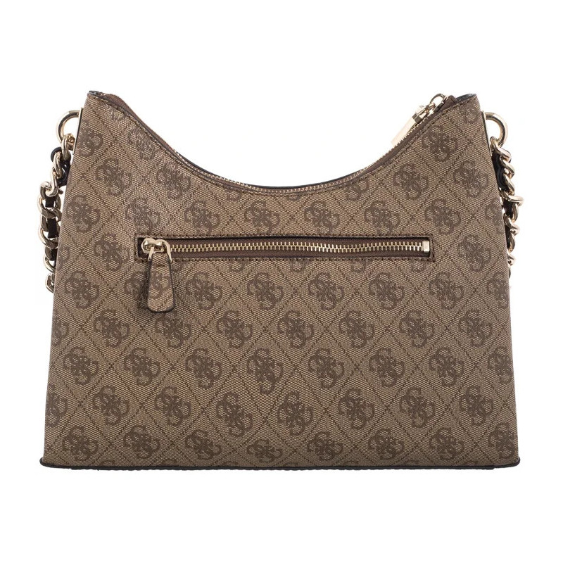 Guess Izzy Top Zip Shoulder Bag HWSG86 54010 Latte Logo/Brown (GU712-a) käekott