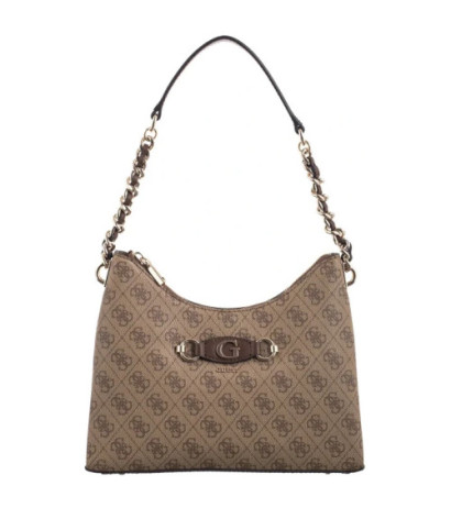 Guess Izzy Top Zip Shoulder Bag HWSG86 54010 Latte Logo/Brown (GU712-a) käekott