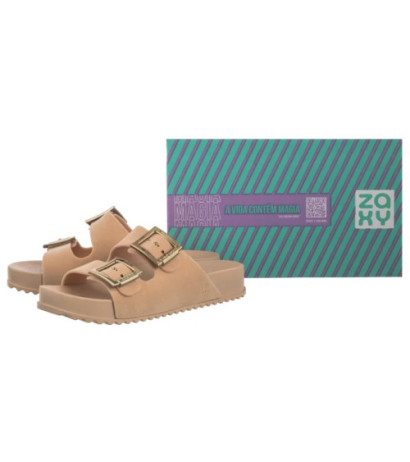 Zaxy Partner New AD RR285027/BG970 Beż Welur (ZA199-b) Naiste kingad/klappide klapid