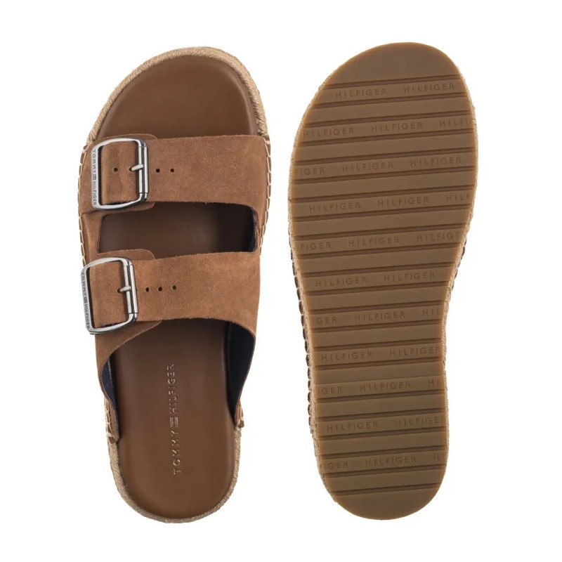 Tommy Hilfiger Flex Jutte Hilfiger Suede Sandal Fudge Brown FM0FM05503 GQM (TH1361-a) sussid