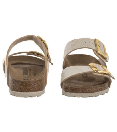 Birkenstock Sydney Cushion Buckle Shiny Snake Cream 1030258 (BK314-a) Naiste kingad/klappide klapid