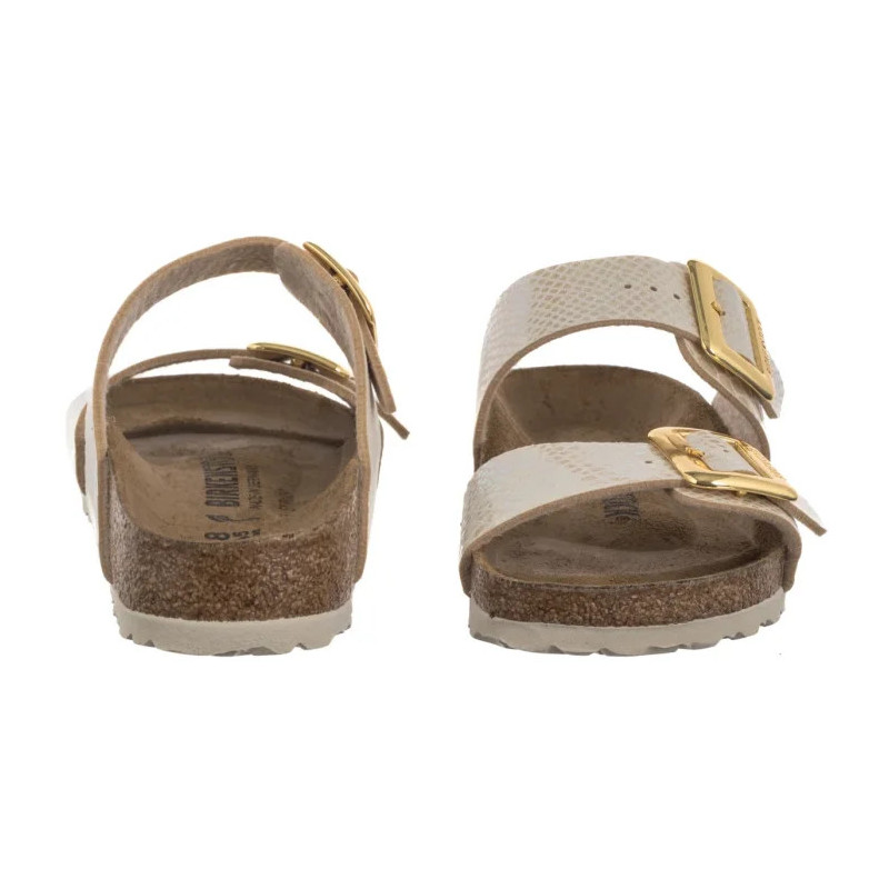Birkenstock Sydney Cushion Buckle Shiny Snake Cream 1030258 (BK314-a) Naiste kingad/klappide klapid