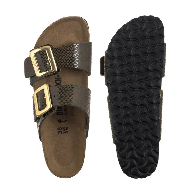 Birkenstock Sydney Cushion Buckle SYN Shiny Snake Sage 1030888 (BK314-b) Naiste kingad/klappide klapid