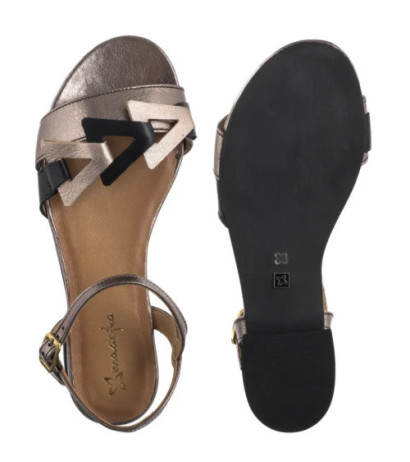 Maciejka Czarne/Złote 07023-20/00-1 (MA1404-a) sandaalid