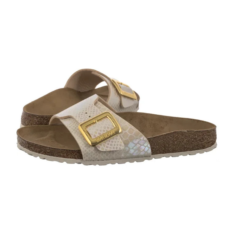 Birkenstock Catalina Cushion Buckle Shiny Snake Cream 1030360 (BK317-a) Naiste kingad/klappide klapid