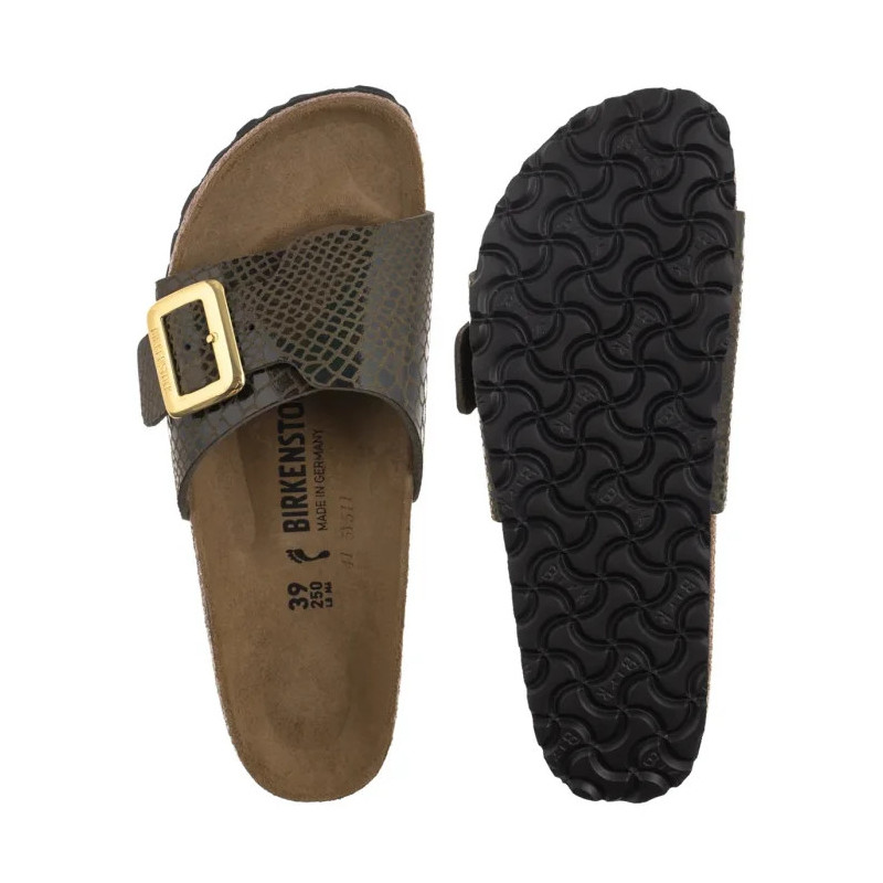 Birkenstock Catalina Cushion Buckle Shiny Snake Sage 1030320 (BK317-b) Naiste kingad/klappide klapid