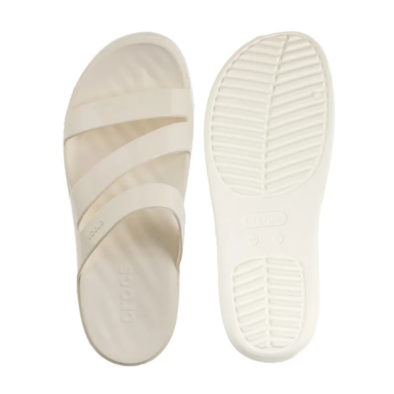 Crocs Getaway Patent Strappy Chalk 211296-0WV (CR395-a) Naiste kingad/klappide klapid