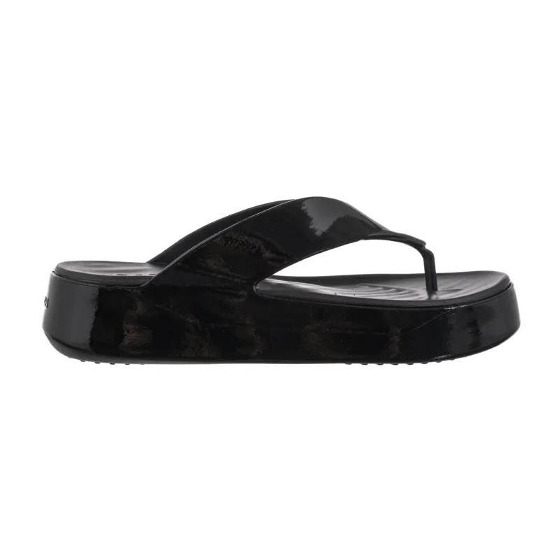 Crocs Getaway Platform Patent Flip Black 211478-001 (CR396-a) kingad