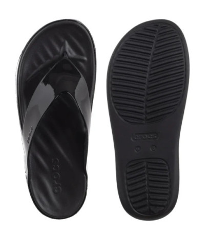 Crocs Getaway Platform Patent Flip Black 211478-001 (CR396-a) kingad