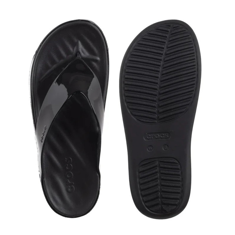 Crocs Getaway Platform Patent Flip Black 211478-001 (CR396-a) kingad
