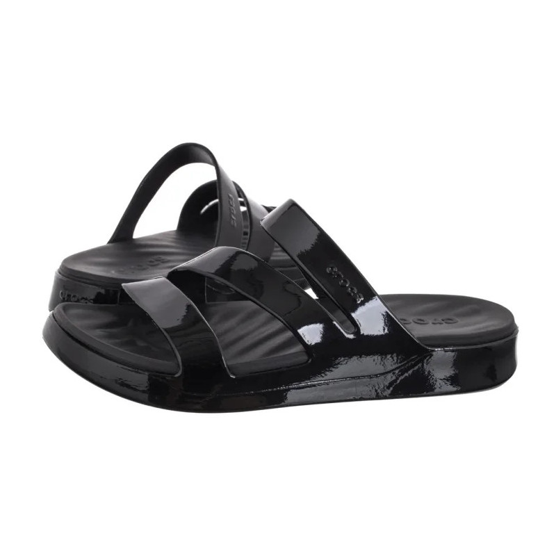Crocs Getaway Patent Strappy Black 211296-001 (CR395-b) Naiste kingad/klappide klapid