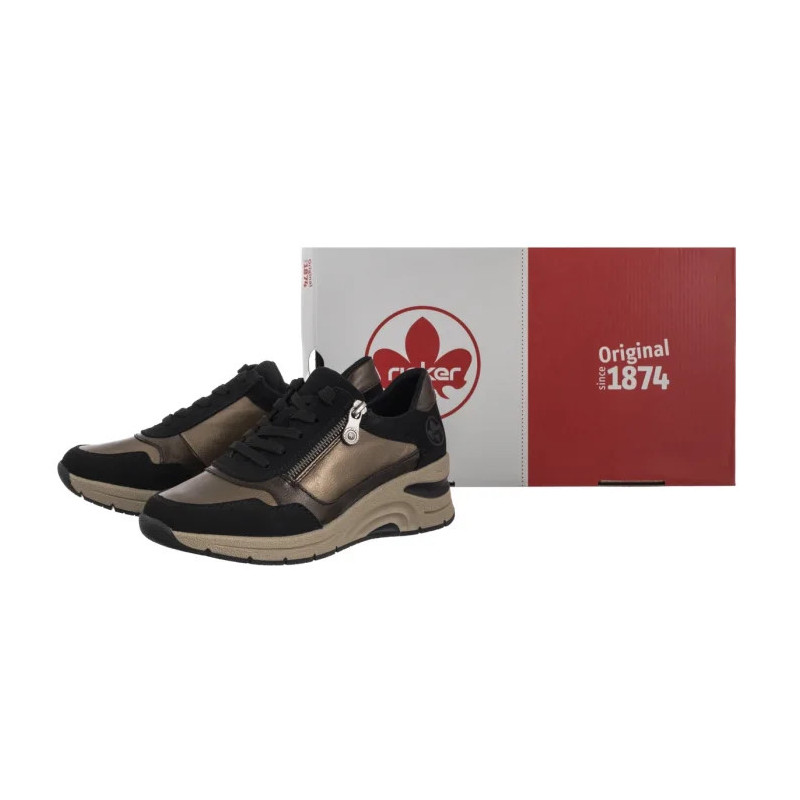 Rieker Czarne/Beżowe N9301-91 Beige Combination (RI277-a) kingad
