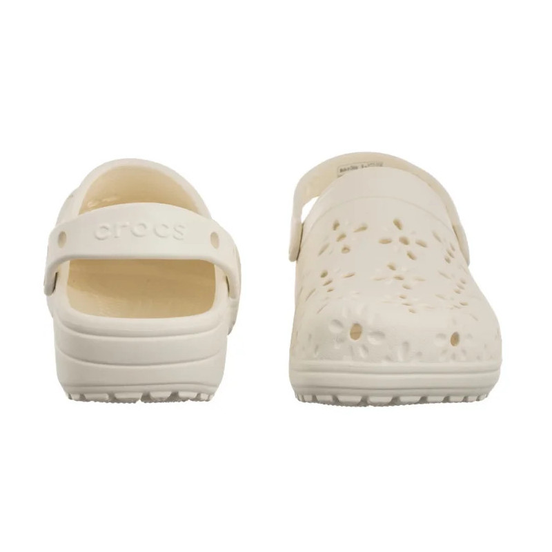 Crocs Classic Floral Cut Out Clog Chalk 210927-0WV (CR389-b) Naiste kingad/klappide klapid
