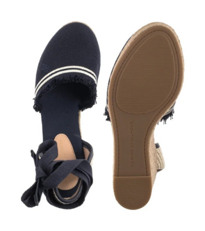Tommy Hilfiger Fringe Canvas High Wedge Space Blue FW0FW08878 DW6 (TH1358-a) kingad