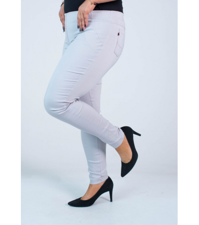 Pikad venivad püksid kõrgendatud vöökohaga BENGALINY 07 K11 Light pigeon