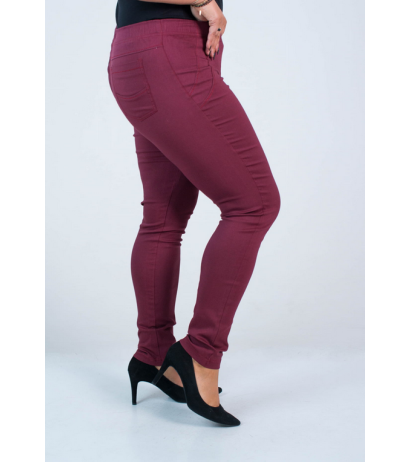 Pikad venivad püksid kõrgendatud vöökohaga BENGALINY 07 K16 Burgundy