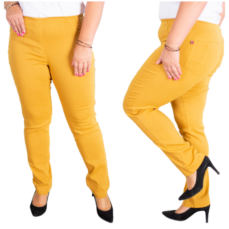 Pikad venivad püksid kõrgendatud vöökohaga BENGALINY 02 K26 Merigold