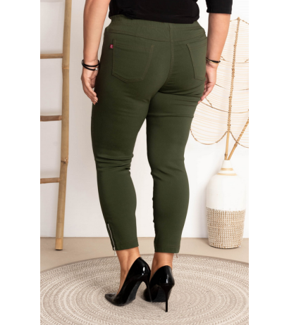 Elastsed püksid kõrgendatud vöökohaga BENGALINY 04 K15 Khaki