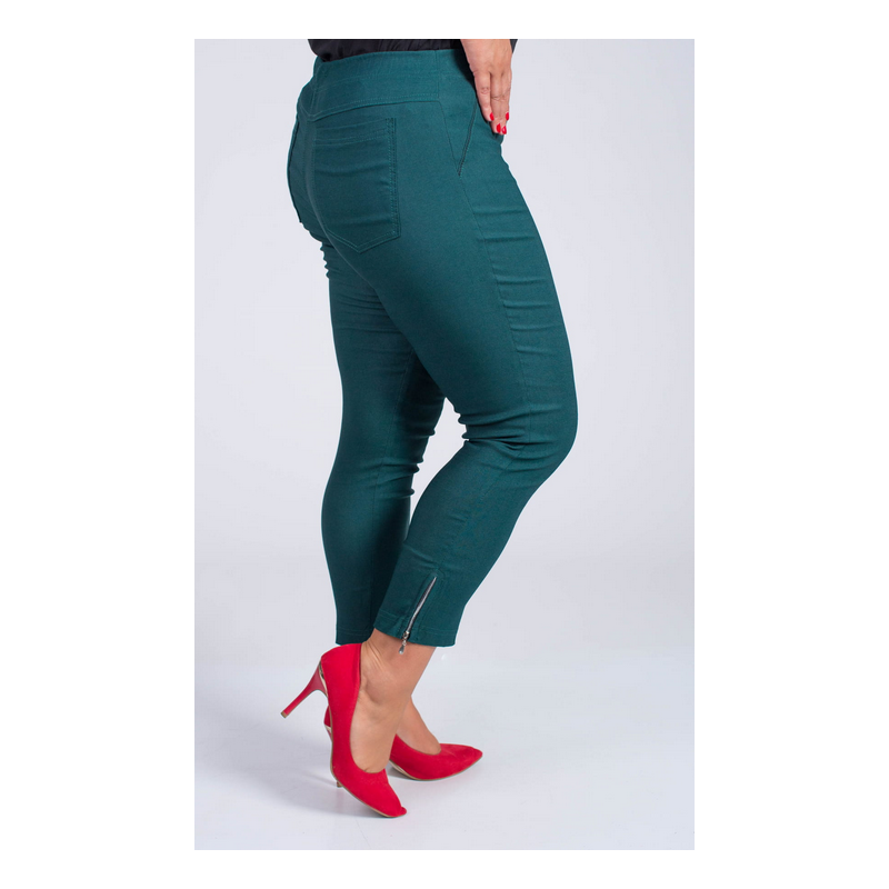 Elastsed püksid kõrgendatud vöökohaga BENGALINY 04 K22 Malachit