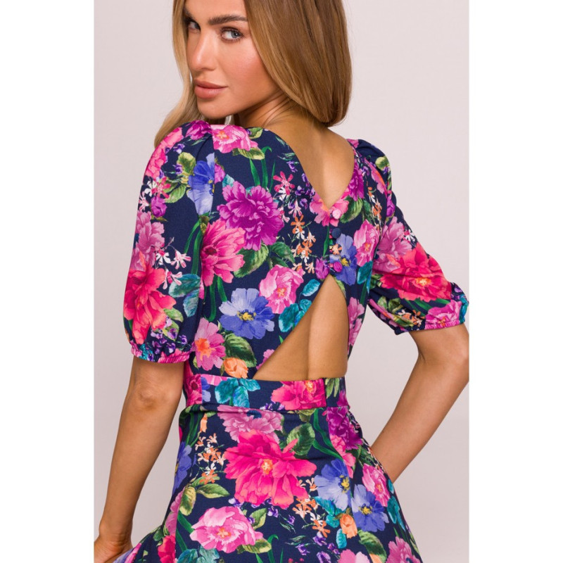 M858 Sukienka maxi z wycięciem na plecach - model 1