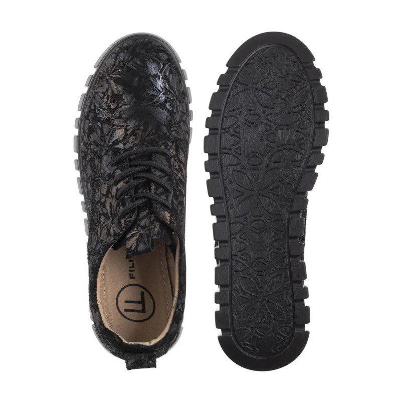 Filippo Czarne Kwiaty DP6846/25 BK FL (FO177-a) kingad