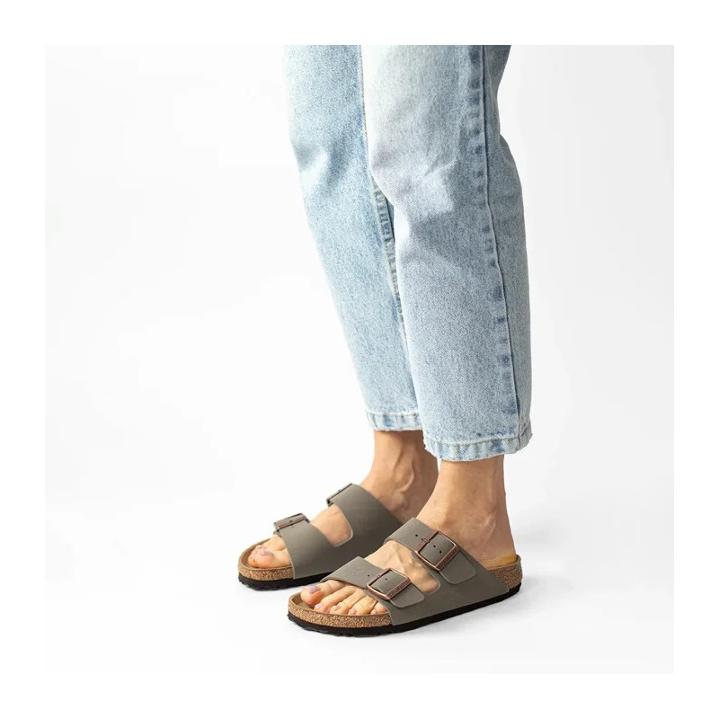 Birkenstock Arizona BF Nubuk Stone 151213 (BK19-b) Naiste kingad/klappide klapid