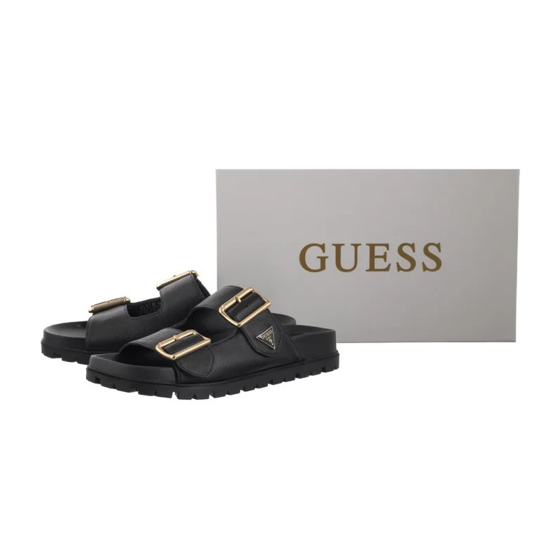 Guess Fasten FLTST LEA03 Black (GU745-a) Naiste kingad/klappide klapid