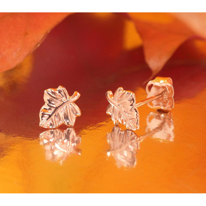 Kullast naelkõrvarõngad 1201679(Au-R), Punane Kuld 585°