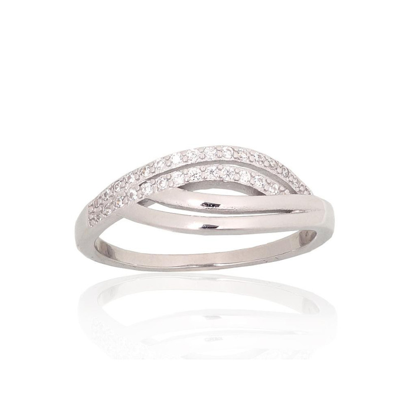 Hõbesõrmus 2101934(PRh-Gr)_CZ, Hõbe 925°, roodium (kate), Tsirkonid