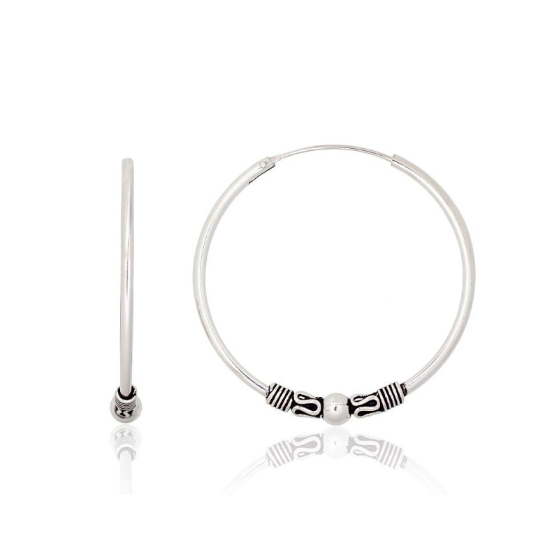 Hõbekõrvarõngad-ringikesed 2203995(POx-Bk), Hõbe 925°, oksüüd (kate)