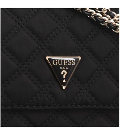 Guess Giully II 2 Comp Cnvrtble Flap HWYQ96 73200 Black (GU757-a) käekott