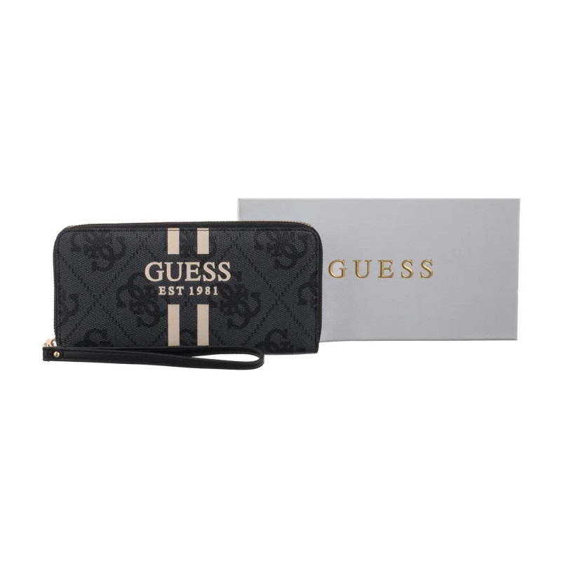 Guess Laurel II Slg Large Zip Around SWOS74 59146 Coal Logo (GU774-b) käekott