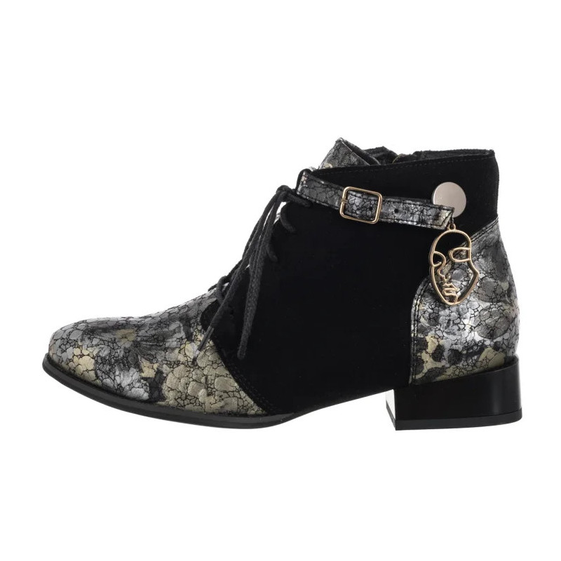 Maciejka Czarne Kwiaty 5743A-03/00-8 (MA1407-a) kingad